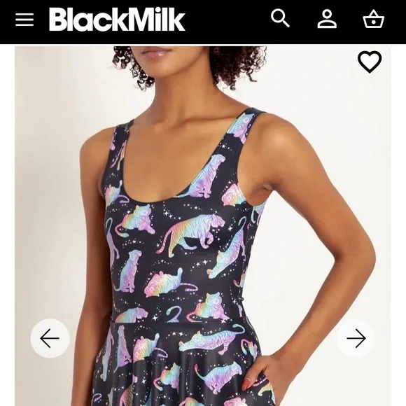Blackmilk “Rainbow Tiger Scoop Skater Dress” Size Medium M NWT - Picture 2 of 12